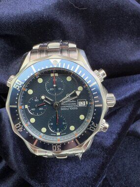 Omega Seamaster Pro Chronograph 300M 2599.80 41.5mm Blue Wave Box